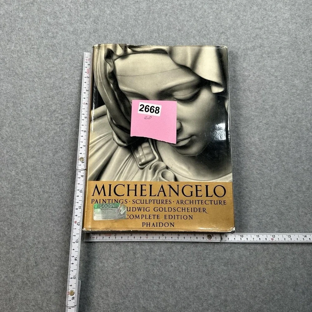 Michelangelo Complete Edition Book Goldscheider Phaidon Vintage Art HC DJ‎